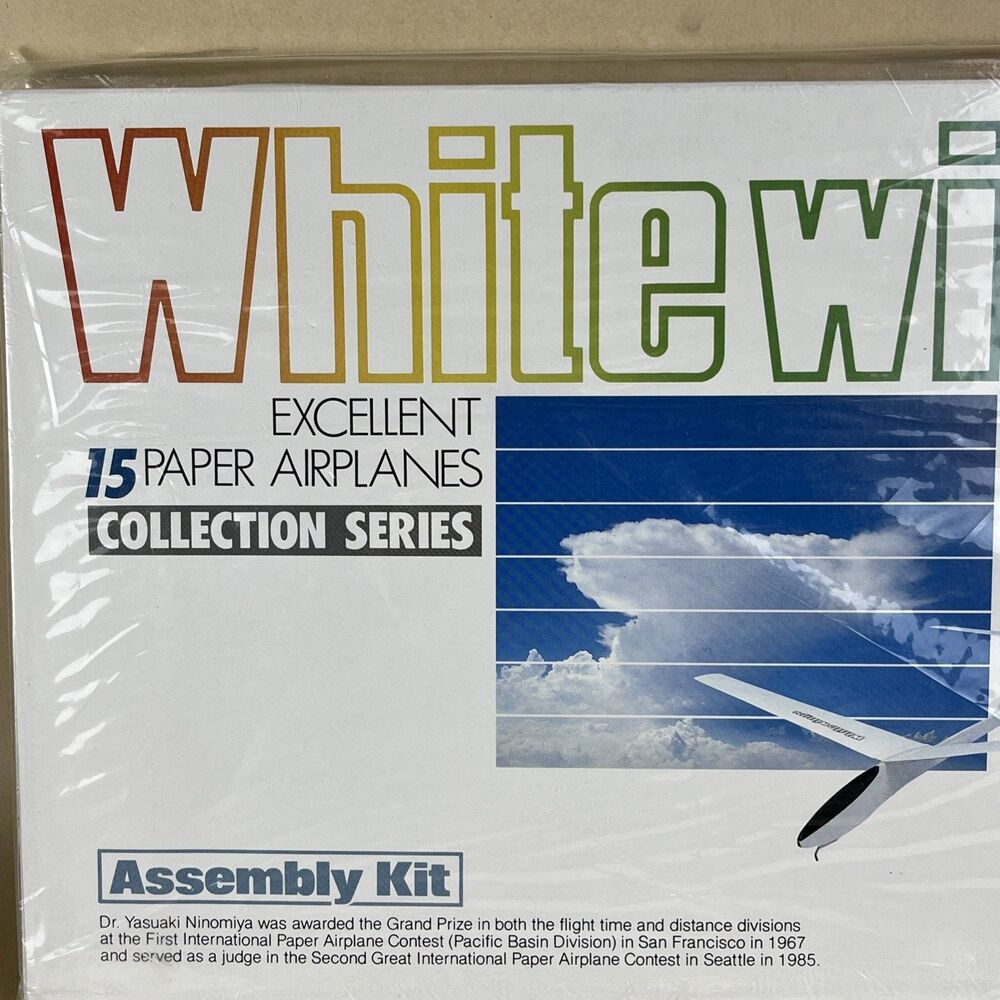 NOS 1986‎ Whitewings Official Edition Paper Airplane Dr. Y. Ninomiya Collection - Picture 2 of 6